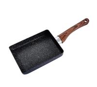 NULYLU Poêle à Petit-déjeuner Antiadhésive en Aluminium Noir, Poêle à Crêpes Compacte Chauffage Uniforme, pour Omelettes et Pancakes Maison