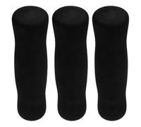 NULYLU Poignée de Béquille Épaissie en Mousse Noire, Remplacement Confortable pour Poignée de Canne et Parapluie, Lot de 3 Pièces, Design Ergonomique pour Usage Artisanal