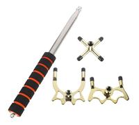NULYLU Pont de Queue de Billard 1 Set en Acier Inoxydable Rétractable Tête Amovible, Accessoire Portable Adapté la Plupart des Queues de Billard