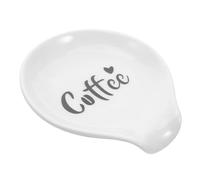 NULYLU Porte-cuillère Garantissant Propreté et Classique en Céramique Blanche Accessoire de Cuisine Pratique pour Cuillère à Café et Petite Cuillère pour Décor Maison