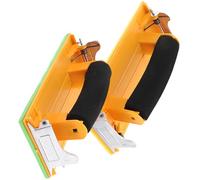 NULYLU Porte-papier de Verre Manuel 2 Pcs avec Poignée en Éponge, Support de Ponçage Léger et Solide pour Papier Abrasif, Outil de Polissage et Meulage à Main, Adapté Couleur Aléatoire