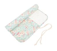 NULYLU Porte-Rouleau de Crayon en Toile Rose Grosse Capacité, Pochette à Crayons Pliable pour Protéger Pinceaux, pour Voyageurs Amateurs de Peinture