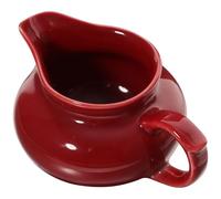 NULYLU Pot à Lait en Céramique Rouge pour Sauces et Dips Fromage, Accessoire de Sauce Multifonction Solide Style Moderne pour Fêtes de Pendaison de Crémaillère