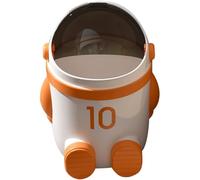 NULYLU Poubelle de Bureau Compacte avec Couvercle, Bac de Rangement Plastique Orange Anti-renversement, Petite Poubelle Domestique Salle de Bain la Cuisine Chambre