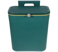 NULYLU Poubelle Suspendue Multifonction avec Couvercle Rabattable, Grosse Capacité, Couleur Verte, Installation Adhésive ou Suspendue, Cuisine, Salle de Bain et Petits Espaces,