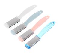 NULYLU Râpe à Pied Double Face en Acier Inoxydable 4pcs pour Élimination Sûre des Callosités et Régénération Cellulaire, Accessoire pour Soins des Pieds Couleur Aléatoire Plusieurs styles