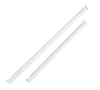 NULYLU Règle Géométrique Multifonctionnelle Transparente en Plastique, Lot de 2 Pièces, Portable et Facile à Nettoyer, pour Étudiants et Projets Scolaires
