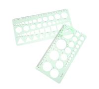 NULYLU Règle Multifonction Transparente 2pcs en Plastique Clair pour Dessin Géométrique Formes Variées et Mesure Précise pour Projets Artistiques et Professionnels