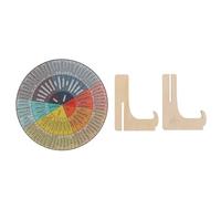 NULYLU Roue Émotionnelle en Bois Double Face Support, Graphique de L'indicateur D'humeur pour Gestion des Émotions, Décoration Élégante pour Bureau et Maison