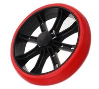 NULYLU Roues de Rechange pour Chariot Utilitaire et Fauteuil Roulant, Roues Silencieuses en PU Rouge Roulements, Acier Inoxydable, Adaptées aux Courses et Jardins