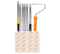 NULYLU Rouleau à Peinture 1,8 Mètre Manche Télescopique en Acier Inoxydable avec 4 Manchons 9 Pouces pour Peinture Murale Outil Professionnel pour Travaux de Rénovation