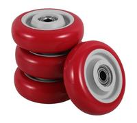 NULYLU Roulettes Robustes Légères et Stables en Polyuréthane Lot de 4 Double Roulement pour Remplacement des Roues de Chariot ou Appareils Électroménagers