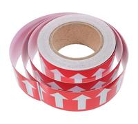 NULYLU Ruban Adhésif Autocollant Fléché Rouge 50mm X 20m pour Signalisation Industrielle, Indicateur de Direction Réfléchissant, Autocollants de Marquage au Sol Haute Visibilité,