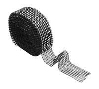 NULYLU Ruban de Strass Autocollant Noir à 8 Rangées, Plastique Facile à Couper Utiliser pour Décoration DIY Lors de Fêtes et Mariages