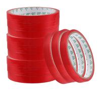 NULYLU Ruban d'Étanchéité pour Paquet 12 CM X 30 M Lot de 12 Compatible Machine à Lier Supermarché Usage Quotidien Couleur Rouge Adhésif Résistant Bopp