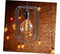 NULYLU Rustic Metal Lamp Cage Cover pour Ampoule Vintage Abat Jour Style Industriel Américain Compatible Suspension Lampe Pied et Lampe de Table Finition Électrolytique Robuste