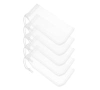 NULYLU Sacs filtrants à Mailles Fines 180 microns pour Aquarium, Lot de 5 Sacs en Nylon réutilisables avec Cordon de Serrage pour Aquarium planté