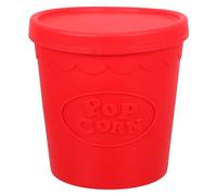 NULYLU Seau à Popcorn Bol Pratique à Transporter en Silicone Réutilisable Rouge pour Snacks, pour Soirée Cinéma ou