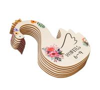 NULYLU Séparateurs de Cintres en Bois pour Vêtements Bébé, Lot de 7 Pièces Étiquettes Taille, pour Organiser Dressing Garçon et Filles