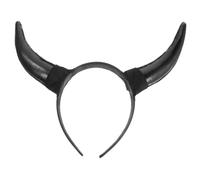 NULYLU Serrage-tête pour Garçon et Filles en Plastique Léger Noir Accessoire de Costume Amusant à Cornes pour Fête Costumée ou Vie Quotidienne