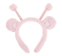 NULYLU Serre-tête abeille - Serre-tête à antennes pompon en peluche - Accessoire de coiffure à thème rose pour femmes
