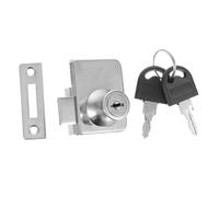 NULYLU Serrure à Cliquet pour Porte Coulissante Verre avec Clés Verrou de Sécurité pour Congélateur et Réfrigérateur Loquet Robuste Vol pour Vitrine et Armoire Usage Professionnel et