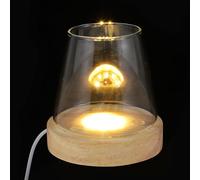 NULYLU Socle Lumineux pour Lampe de Sel Cristal Coupelle en Verre, Base D'affichage Légère et Éclairage D'ambiance, Socle D'exposition Décoratif pour Diffuseur Parfum Maison, Salon