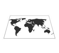 NULYLU Sticker Mural Carte du Monde Contour, Décoration Murale pour Salon et Chambre Adulte, Autocollant Amovible Design Moderne, Facile à Poser, Motif Géographique Original