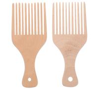 NULYLU Style Peigne Afro Pour Cheveux Bouclés Peigne À Dents Pour Perruque Outil De Coiffure En Bois