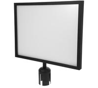 NULYLU Support de Panneau Portrait A3 en Acier Cadre Double Face et Sangle Rétractable Noir, Conçu pour Signalisation de Couloirs et Zones de Gestion