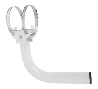 NULYLU Support de Poteau en Acier Blanc pour Antenne Wifi Extérieur Installation Murale Mât , Lot de 2 Pièces pour Montage Fiable et Solide
