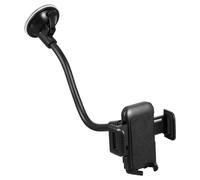 NULYLU Support de Téléphone à Ventouse pour Voiture, Rotule Réglable | Tableau de Bord, Noir en Plastique, Bras de Serrage Pratique, Angle de Vision Ajustable
