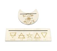 NULYLU Support Forme Lune et Rectangle pour Cartes de Tarot en Bois Accessoire de Divination Délicat et Unique pour Autel, pour Rituels Religieux et Restaurants