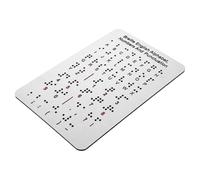 NULYLU Tableau D'apprentissage du Braille Outil Éducatif avec Points en Relief, Chiffres et Ponctuation en Acier Inoxydable pour Garçon et Filles Aveugles, Usage à Domicile et Scolaire