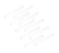 NULYLU Tubes à Essai Bord Roulé Lot de 10 en Verre Transparent Matériau Synthétique pour Expériences Scientifiques pour Laboratoire et Production D'œuvres
