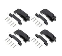 NULYLU Verrou de Fenêtre Coulissante à Came 4 Pièces, Alliage de Zinc Robuste, Couleur Noire, Montage Droit Platine, Sécurité Garçon et Filles, Protection pour Fenêtres Coulissantes