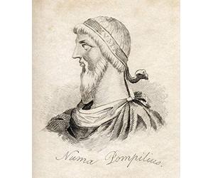 Numa Pompilius Legendary Second King Of Rome Who Reigned From 715 to 673 From The Book Crabbs Historical Dictionary Publié 1825 Poster Print (26 x 30)