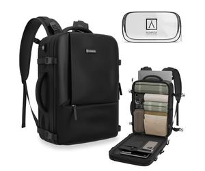 NUMADA - Sac 40x20x25 Ryanair et Easyjet (20L) avec Compartiment à Chaussures et poche pour Ordinateur 15". Sac à Dos Travail Résistant Aux Éclaboussures, Grande capacité et plusieurs poches | Noir