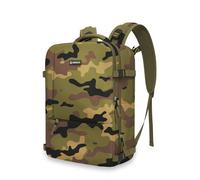 NUMADA - Sac 40x20x25 Ryanair et Easyjet (20L) avec Compartiment à Chaussures et poche pour Ordinateur 15". Sac à Dos Travail Résistant Aux Éclaboussures et plusieurs poches | Vert Militaire