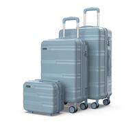 NUMADA - Set Valise 3 Pièces Upfly T10 ABS. Valise Cabine 55x40x20, Valise Moyenne 66x44x26 et Vanity Case Rigide. Sets de Bagages Sûr et Résistant | Bleu