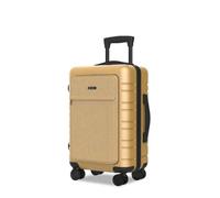 NUMADA - Valise Cabine (56x37x23.5cm) UpFly T21 avec Poche pour Ordinateur Portable 15", Fermeture TSA et Chargement USB. Bagage Cabine Rigide avec 4 Roues 360° et Intérieur Compartimenté | Champagne