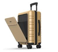 NUMADA - Valise Cabine (56x37x23.5cm) UpFly T21 avec Poche pour Ordinateur Portable 15", Fermeture TSA et Chargement USB. Bagage Cabine Rigide avec 4 Roues 360° et Intérieur Compartimenté | Champagne