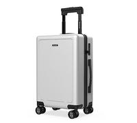 NUMADA - Valise Cabine PC + ABS (56x37,5x22cm) PackPro T40 avec Serrure TSA et Chargement USB. Bagage Cabine Rigide à 4 Roues et Multiples Compartiments Intérieurs | Silver