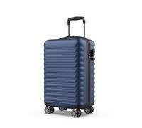 NUMADA - Valise Cabine Upfly 20' ABS (53x33,5x22cm) avec Fermeture à Combinaison et 4 roulettes Doubles 360. Bagage Cabine Rigide résistante et légère avec intérieur compartimenté | Bleu Marine
