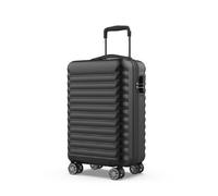 NUMADA - Valise Cabine Upfly 20' ABS (53x33,5x22cm) avec Fermeture à Combinaison et 4 roulettes Doubles 360. Bagage Cabine Rigide résistante et légère avec intérieur compartimenté | Noir
