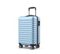 NUMADA - Valise Cabine Upfly 20' ABS (53x33,5x22cm) avec Fermeture à Combinaison et 4 roulettes Doubles 360. Bagage Cabine Rigide résistante et légère avec intérieur compartimenté | Bleu Clair