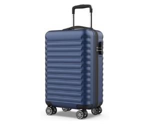 NUMADA - Valise Cabine Upfly 20' ABS (53x33,5x22cm) avec Fermeture à Combinaison et 4 roulettes Doubles 360. Bagage Cabine Rigide résistante et légère avec intérieur compartimenté | Bleu Marine