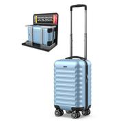 NUMADA - Valise de Voyage Cabine 40 x 25 x 20 cm (20 L) Upfly Underseat 16 XXS avec Roues Amovibles. Valise Cabine ABS idéale comme Bagage à Main pour Ryanair, Vueling ou Easyjet, Bleu Clair, Valise