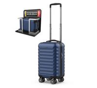 NUMADA - Valise de Voyage Cabine 40 x 25 x 20 cm (20 L) Upfly Underseat 16 XXS avec Roues Amovibles. Valise Cabine ABS idéale comme Bagage à Main pour Ryanair, Vueling ou Easyjet, Bleu Marine, Valise