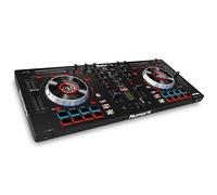 Numark Mixtrack Platinum - Contrôleur DJ 4 Voies, LCD, Jog Wheels Tactiles en Métal 5"", Barre Tactile, Interface Audio 24-bit, Serato DJ Lite et Remix ToolKit Prime Loops Inclus